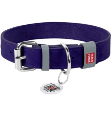 Нашийник для тварин WAUDOG Classic шкіряний 25 мм х 38-49 см фіолетовий (02189)