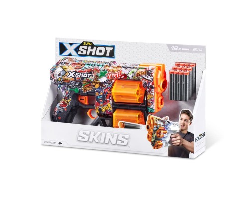 Іграшкова зброя Zuru X-Shot Швидкострільний бластер Skins Dread Sketch (12 патронів) (36517H)