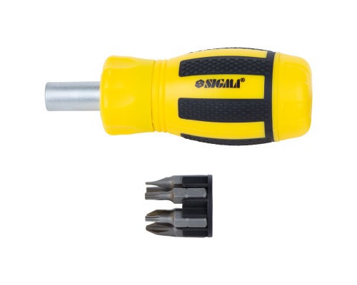 Викрутка Sigma з реверсом MINI c бітами 6шт CrV (4001811)