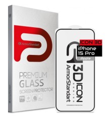 Скло захисне Armorstandart Icon 3D Apple iPhone 15 Pro Black (ARM68215)