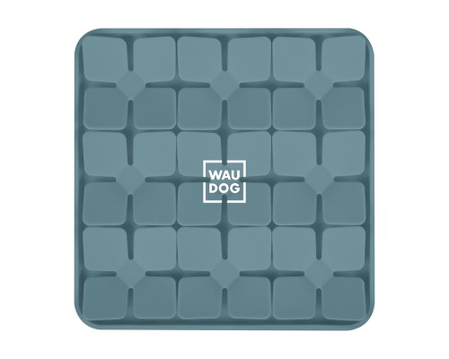 Універсальний посуд для тварин WAUDOG Silicone Килимок для пошуку корму 20х20х1.7 см сірий (235111)