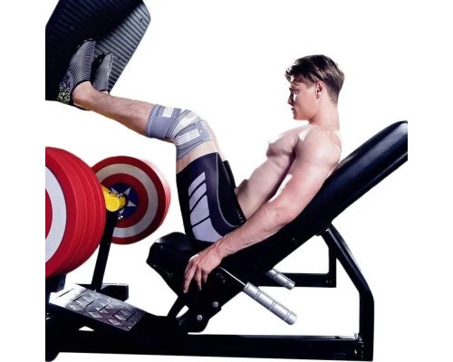 Фіксатор коліна LiveUp Knee Support LS5676-S сірий, білий Уні S (6951376182316)