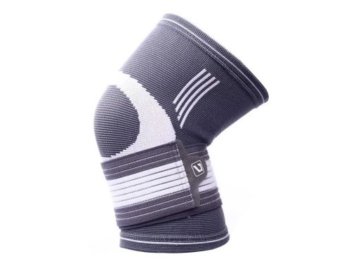 Фіксатор коліна LiveUp Knee Support LS5676-S сірий, білий Уні S (6951376182316)