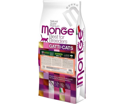 Сухий корм для кішок Monge Cat Bwild Grain Free Лосось 10 кг (8009470005203)