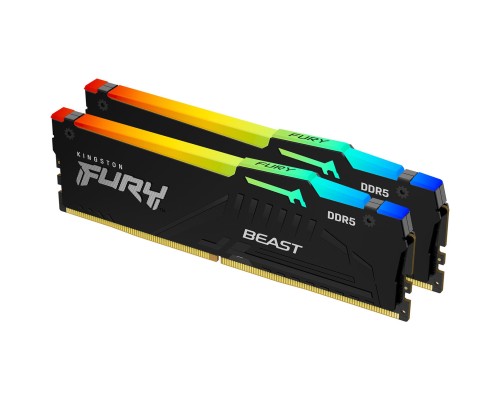 Модуль пам'яті для комп'ютера DDR5 32GB (2x16GB) 6400 MHz Beast RGB EXPO Kingston Fury (ex.HyperX) (KF564C32BBEAK2-32)
