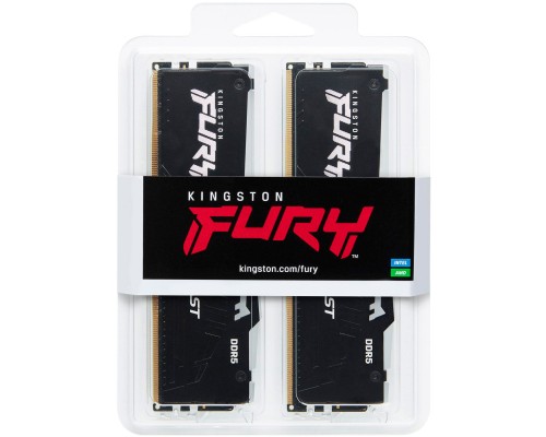 Модуль пам'яті для комп'ютера DDR5 32GB (2x16GB) 6400 MHz Beast RGB EXPO Kingston Fury (ex.HyperX) (KF564C32BBEAK2-32)