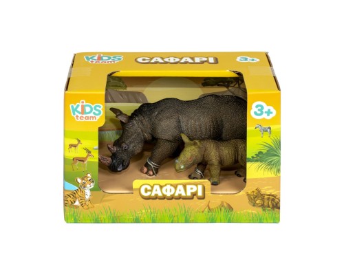 Фігурка Kids Team Сафарі Носоріг і носорожик (Q9899-A24_2)