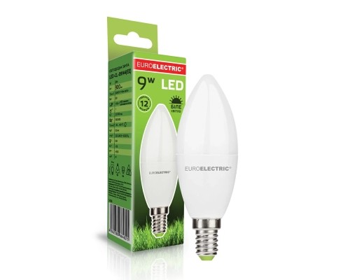 Лампочка EUROELECTRIC LED CL 9W 900Lm E14 4000K (LED-CL-09144(EE))