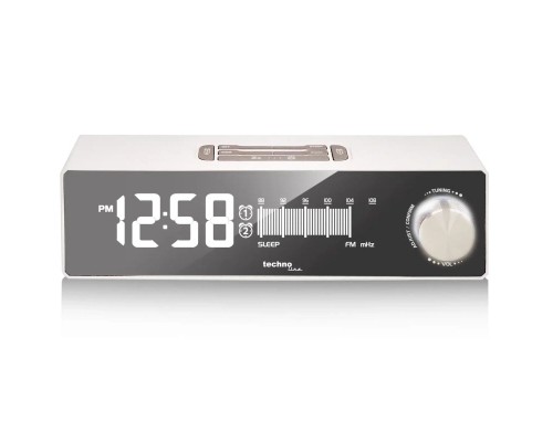 Настільний годинник Technoline з радіо WT483 White/Silver (DAS302714)