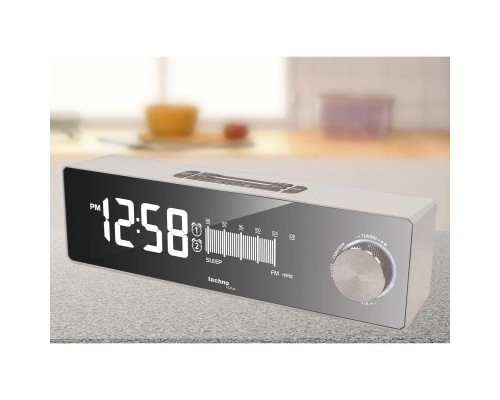 Настільний годинник Technoline з радіо WT483 White/Silver (DAS302714)