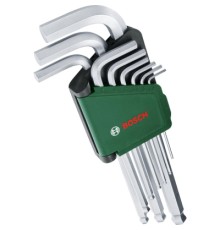 Ключ Bosch шестигранний, набір 9шт, кулястий наконечник (1.600.A02.BX9)