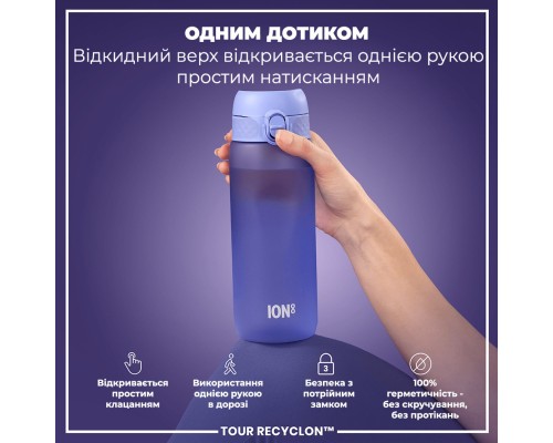 Пляшка для води ION8 OneTouch 750 мл BPA Free, Light Purple (I8RF750PERI)