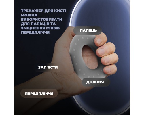 Еспандер PowerPlay PP-4338 Hand Grip Large 25 кг Сірий (PP_4338_Grey_25kg)