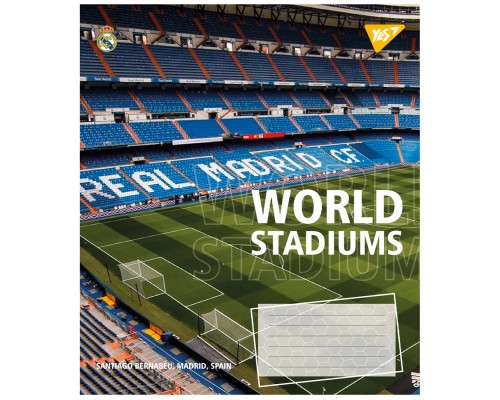 Зошит Yes World stadium А5 36 аркушів клітинка (767073)