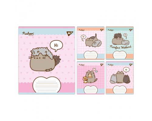 Зошит Yes Pusheen Weekend А5 12 аркушів клітинка (767607)