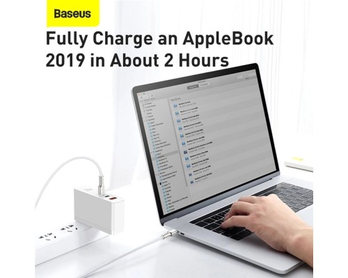 Дата кабель USB-C to USB-C 2.0 mCafule Metal PD 100W white Baseus (CATJK-D02)