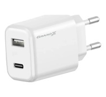 Зарядний пристрій Grand-X CH-890 Fast Charge 1xUSB-C PD20W + 1xUSB QC4.0 + AFC SCP FCP Black (CH-890)