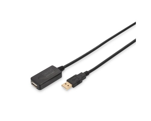 Дата кабель USB 2.0 AM/AF 5.0 m active Digitus (DA-70130-4)
