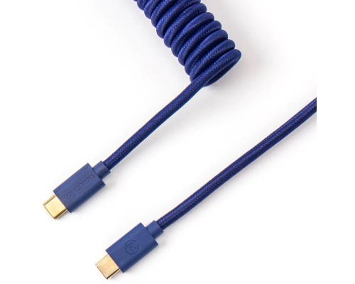 Дата кабель USB 2.0 AM to USB-C 1.36m Coiled blue Keychron (CABL_KEYCHRON)
