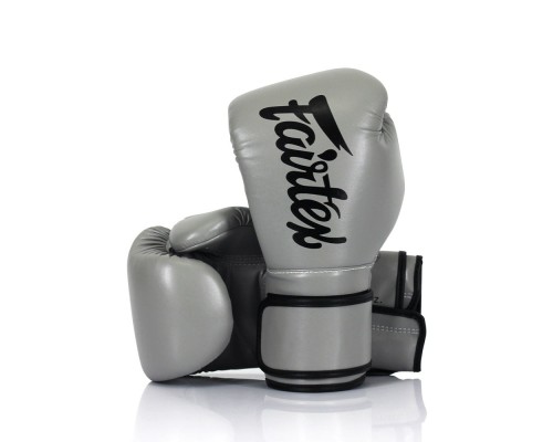 Боксерські рукавички Fairtex BGV14 Grey 10 унцій (бинти в комплекті) (BGV14_10oz_Grey)