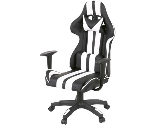 Крісло ігрове Аклас Стрік Light ANF Білий (PU-чорний/білий) (00160343)