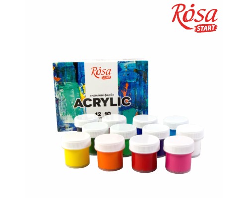 Акрилові фарби Rosa START COLOR 12 x10мл (4823098530985)
