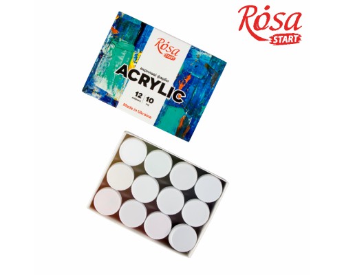 Акрилові фарби Rosa START COLOR 12 x10мл (4823098530985)