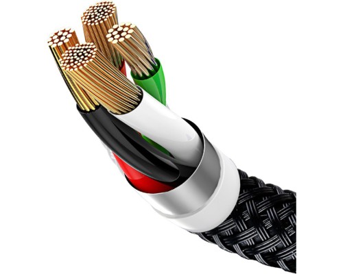 Дата кабель USB 2.0 AM to Lightning + Micro 5P + USB-C 1.2m 5A black Baseus (CAMLT-BSY01)