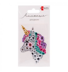 Набір для творчості Santi Єдиноріг аплікація зі страз самоклеючих 7х9 см (743025)