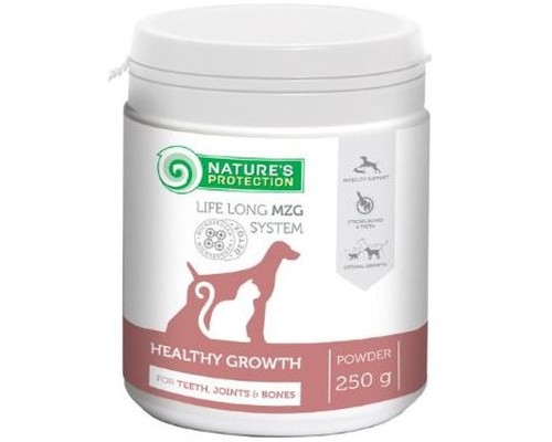Пробіотична добавка для тварин Nature's Protection Healthy Growth для собак та котів 250 г (CAN451418)