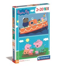 Пазл Clementoni 2 в 1 Peppa Pig, 2 по 20 елементів (24797)