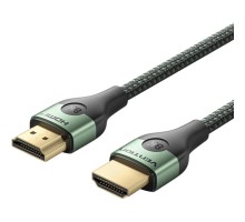 Кабель мультимедійний Cotton Braided Ultra Thin HDMI-A Male to Male HD Cable 8K 2M Green Aluminum Alloy Type VENTION (ALOGH)