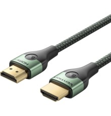 Кабель мультимедійний Cotton Braided Ultra Thin HDMI-A Male to Male HD Cable 8K 2M Green Aluminum Alloy Type VENTION (ALOGH)