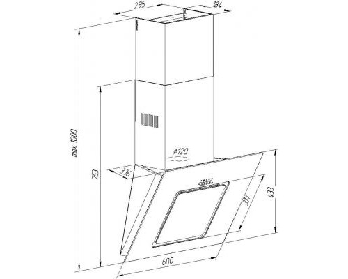 Витяжка кухонна Pyramida NR-F 60 M BL IX