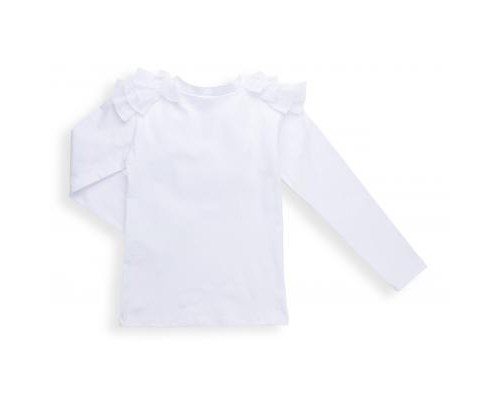 Кофта дитяча Breeze з шифоновими рюшами (9270-128G-white)