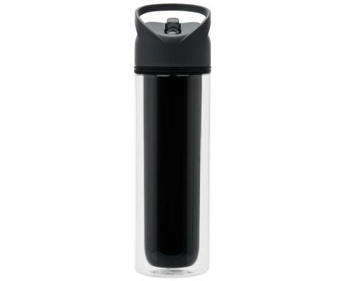 Пляшка для води Loоoqs Tritan 360мл черная (P436.512)