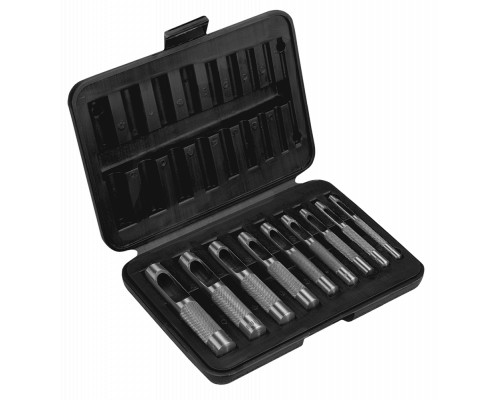 Пробійник Topex круглих отворів (кейцмейсель) 3-12 мм, 9 шт (03A490)