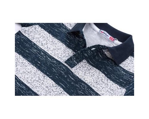 Футболка дитяча Haknur поло в смужку (6617-116B-blue)