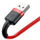 Дата кабель USB 2.0 AM to Lightning 2.0m Cafule 1.5A red+red Baseus (CALKLF-C09)