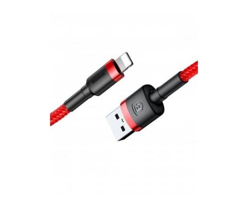 Дата кабель USB 2.0 AM to Lightning 2.0m Cafule 1.5A red+red Baseus (CALKLF-C09)