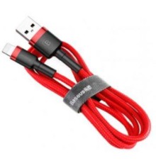 Дата кабель USB 2.0 AM to Lightning 2.0m Cafule 1.5A red+red Baseus (CALKLF-C09)