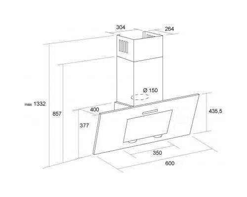 Витяжка кухонна Pyramida HES 30 (D-600 MM) GRAY /AJ