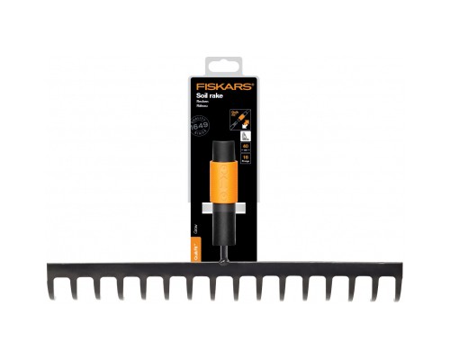 Граблі Fiskars для ґрунту 16 зубів QuikFit (1000654)
