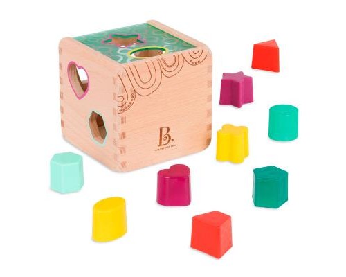 Розвиваюча іграшка Battat дерев'яна іграшка-сортер - Чарівний куб (BX1763Z)