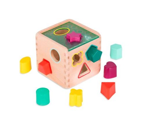 Розвиваюча іграшка Battat дерев'яна іграшка-сортер - Чарівний куб (BX1763Z)