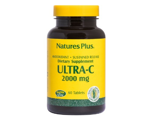 Вітамін Natures Plus Вітамін С, Ultra-C, 2000мг, Nature's Plus, 60 таблеток (NTP2220)