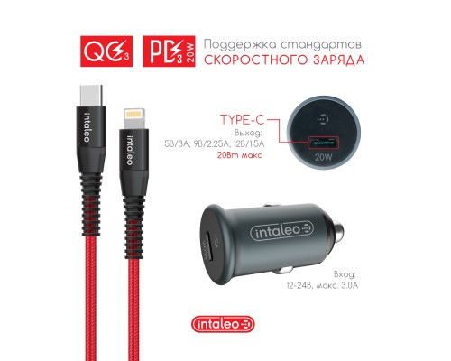 Зарядний пристрій Intaleo CCGQPD120L (1283126509964)