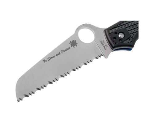 Ніж Spyderco Rescue 3 Thin Blue Line (C14FSBKBL3)