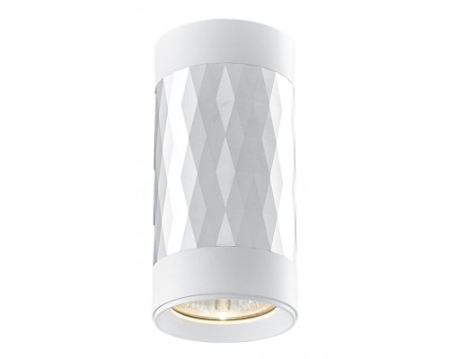 Світильник точковий Videx під лампу GU10 SPF03A накладний білий + срібляста призма (VL-SPF03A-SPW)