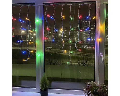 Гірлянда ColorWay Бахрома 3мx0.6м 100Led IP20 кольорова (CW-GF-100L36VMC)